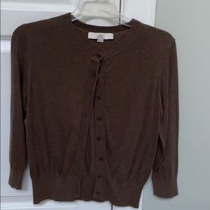 LOFT button down cardigan 3/4 sleeve